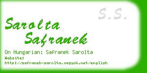 sarolta safranek business card